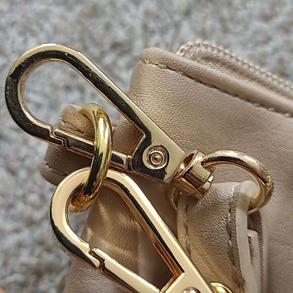 EUC C Women's tan wallet crossbody bag clutch purse removalable shoulder strap - Picture 13 of 13